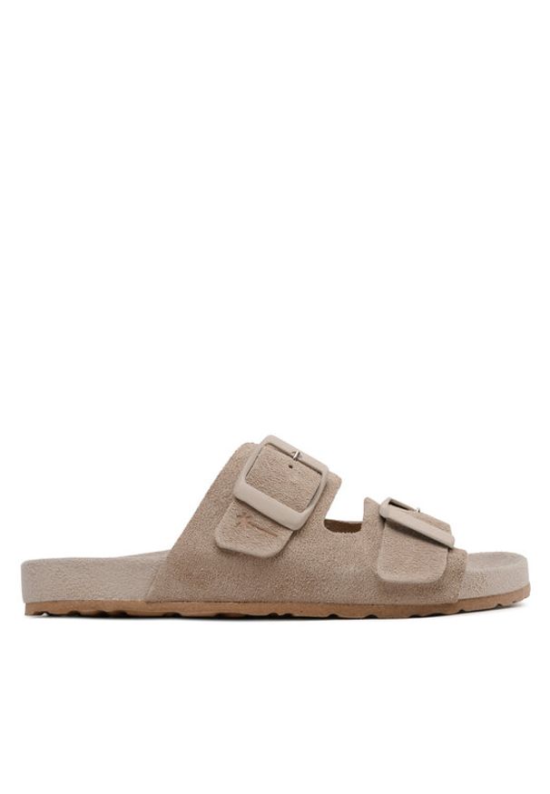 Manebi Klapki Suede Traveler Nordic Sandals W 1.9 RT Brązowy. Kolor: brązowy. Materiał: zamsz, skóra