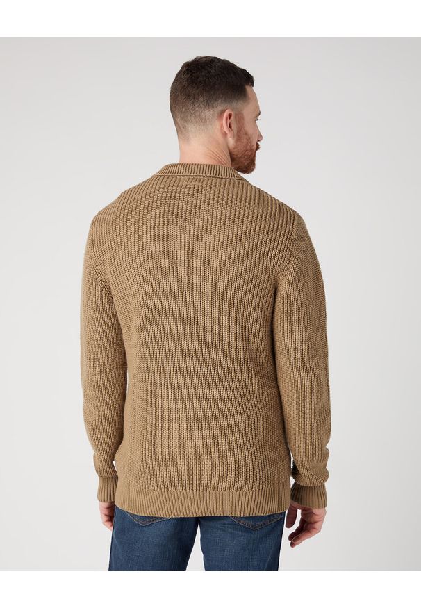 Wrangler - WRANGLER MĘSKI SWETER HALF ZIP KNIT LEAD 112343105 W8D0016778