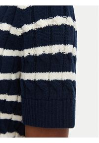 TOMMY HILFIGER - Tommy Hilfiger Sweter Cable Mid WW0WW38744 Granatowy Regular Fit. Kolor: niebieski. Materiał: bawełna #2