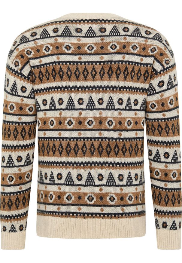 Mustang - MUSTANG EMIL C NORWAY MĘSKI SWETER PASKI CARBON 1014438 4135. Wzór: paski