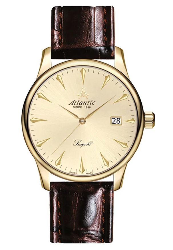 Atlantic - Zegarek Męski ATLANTIC 14K Limited Edition Seagold 95743.65.31. Materiał: skóra. Styl: klasyczny, elegancki