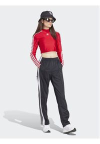 Adidas - adidas Bluzka 3-Stripes IR8132 Czerwony Slim Fit. Kolor: czerwony. Materiał: syntetyk #6