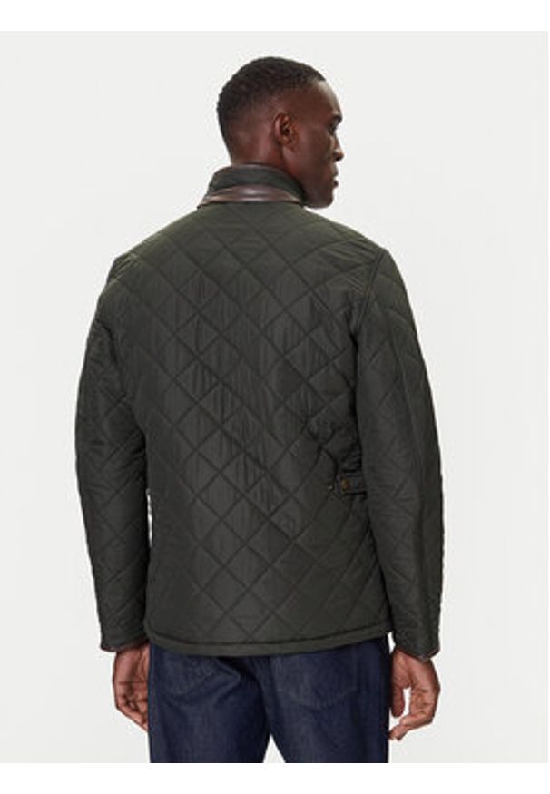 Barbour Kurtka przejściowa MQU0281GN72 Zielony Slim Fit. Kolor: zielony. Materiał: syntetyk