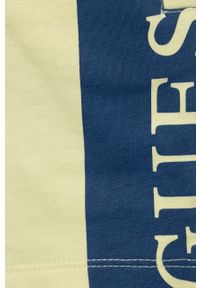 Guess szorty bawełniane dziecięce kolor zielony regulowana talia. Kolor: zielony. Materiał: bawełna. Wzór: nadruk #3