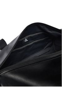 Calvin Klein Torba Bold Logo Webbing Weekender LV04D3461G Czarny. Kolor: czarny. Materiał: skóra #2