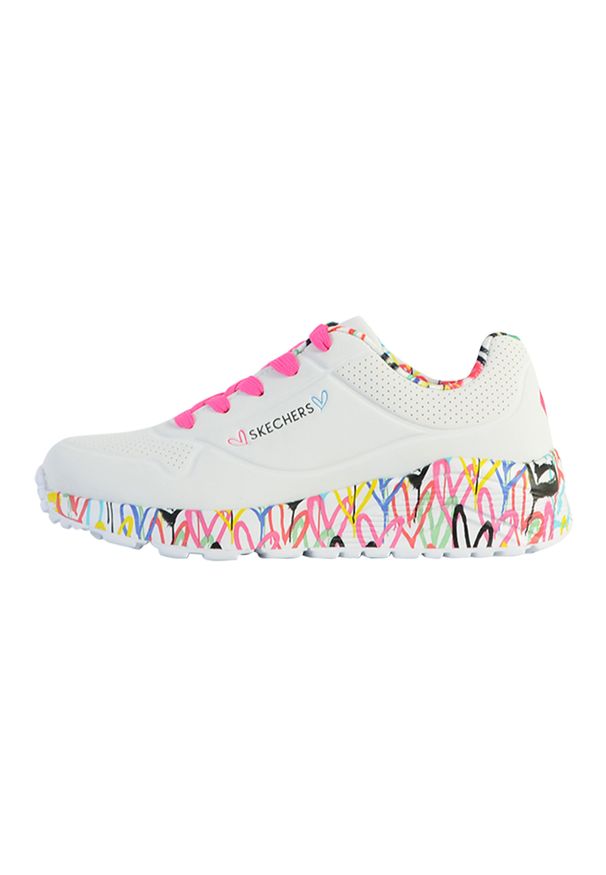 skechers - Buty sportowe Sneakersy dziewczęce, Skechers Uno Lite. Okazja: na co dzień. Kolor: biały. Sport: turystyka piesza