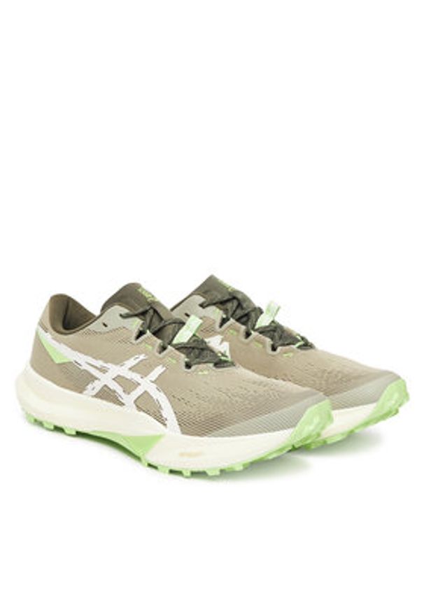 Asics Buty do biegania Fuji Lite 6 1011C086 Khaki. Kolor: brązowy. Materiał: mesh, materiał