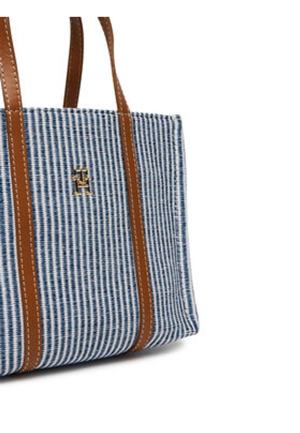 TOMMY HILFIGER - Tommy Hilfiger Torebka Th Premium Beach Le Mini Tote AW0AW17208 Niebieski. Kolor: niebieski