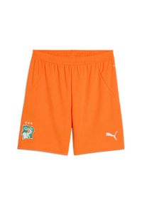 Puma - Męskie szorty Wybrzeże Kości Słoniowej 2025 PUMA Rickie Orange Jade Frost Green. Kolor: pomarańczowy, zielony, wielokolorowy, żółty. Sport: piłka nożna