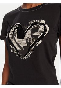 Desigual T-Shirt Letter Core 25WWTK04 Czarny Regular Fit. Kolor: czarny. Materiał: bawełna #3