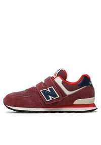 New Balance Sneakersy PV574NX1 Bordowy. Kolor: czerwony. Materiał: zamsz, skóra. Model: New Balance 574 #3
