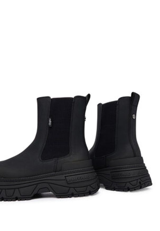 Buffalo Sztyblety Fusion Chelsea 1270098 Czarny. Kolor: czarny. Materiał: skóra