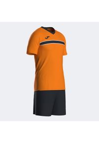 Zestaw Sportowy Joma Victory Pomarańczowy - Oddychający i Zrównoważony. Kolor: czarny, pomarańczowy, wielokolorowy. Materiał: dresówka. Sport: piłka nożna
