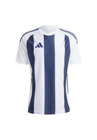 Adidas - Koszulka męska adidas Striped 24 Jersey. Kolor: wielokolorowy, niebieski, biały. Materiał: jersey. Sport: piłka nożna #1
