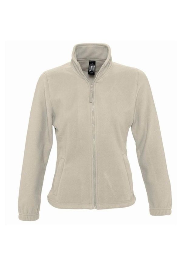 SOL'S - Damski Polar North Bluza Polarowa Na Zamek. Kolor: beżowy. Materiał: polar. Sezon: zima