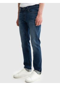 Big-Star - Spodnie jeans męskie dopasowane Tobias 510. Stan: obniżony. Kolor: niebieski. Wzór: napisy #3