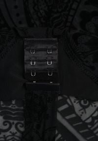 Born2be - Czarne Body z Siateczki Mophel. Okazja: na co dzień. Kolor: czarny. Materiał: welur, wiskoza, materiał, jeans. Styl: casual, elegancki #6