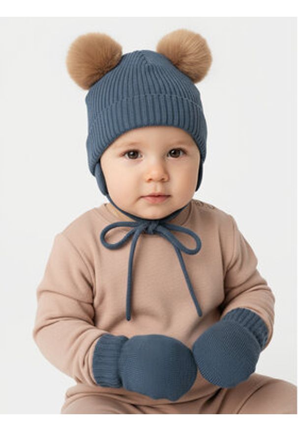 Name it - NAME IT Zestaw Czapka i Rękawiczki 13206459 Niebieski. Kolor: niebieski. Materiał: materiał