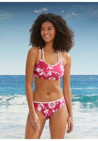 Bikini bustier (2 części) bonprix różowo-biały. Kolor: różowy #3