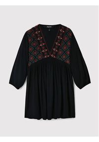 Desigual Sukienka codzienna Marian 22WWVW57 Czarny Relaxed Fit. Okazja: na co dzień. Kolor: czarny. Materiał: wiskoza. Typ sukienki: proste. Styl: casual #2