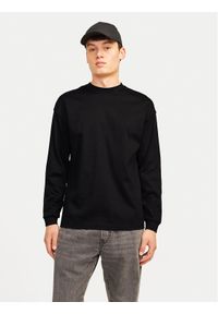 Jack & Jones - Jack&Jones Longsleeve Urban Edge 12256422 Czarny Loose Fit. Kolor: czarny. Materiał: bawełna. Długość rękawa: długi rękaw