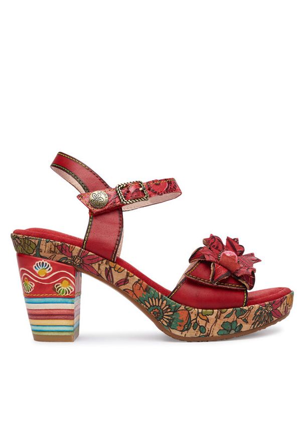 Laura Vita Sandały Nellao 31 Czerwony. Kolor: czerwony. Materiał: skóra