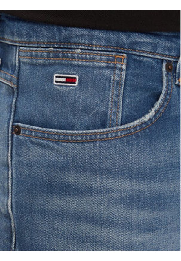 Tommy Jeans Szorty jeansowe Ronnie DM0DM18795 Niebieski Slim Fit. Kolor: niebieski. Materiał: bawełna