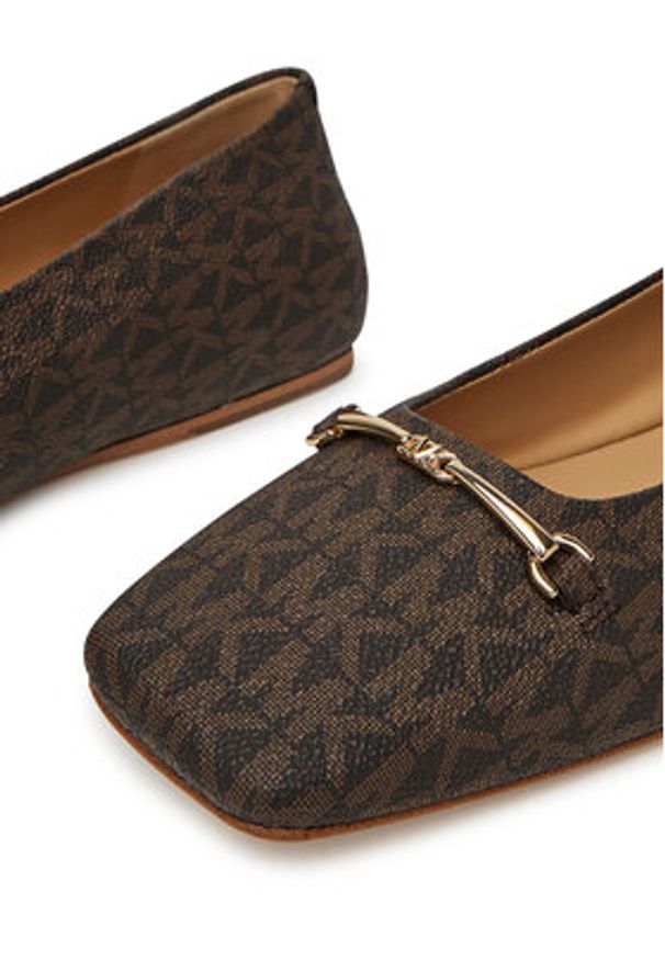 MICHAEL Michael Kors Baleriny Lena 40S5LEFP1B Brązowy. Kolor: brązowy. Materiał: skóra