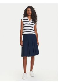 TOMMY HILFIGER - Tommy Hilfiger Spódnica plisowana WW0WW46796 Granatowy Regular Fit. Kolor: niebieski. Materiał: syntetyk