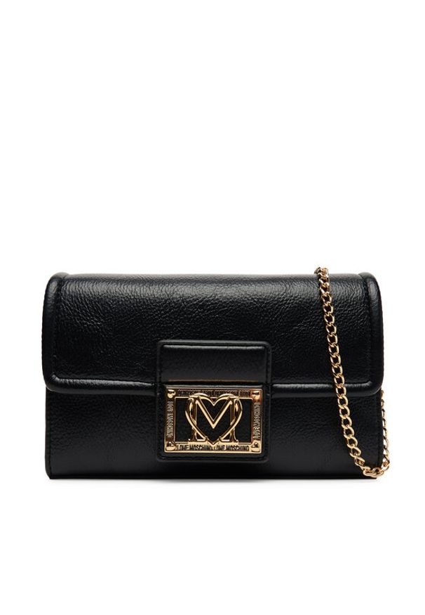 Love Moschino - LOVE MOSCHINO Torebka JC4093PP1NLI0000 Czarny. Kolor: czarny. Materiał: skórzane