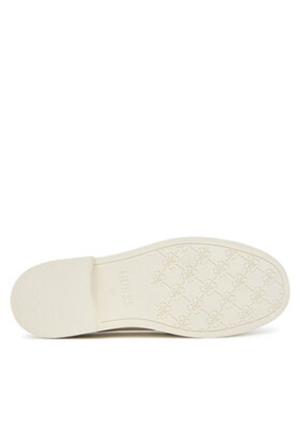 Guess Loafersy FLPSHU LEA14 Écru. Kolor: kremowy. Materiał: skóra