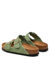 Birkenstock Klapki Arizona Sfb Leve 1027962 Zielony. Kolor: zielony. Materiał: skóra, zamsz