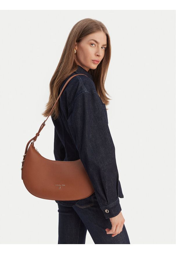 Patrizia Pepe Torebka 8B0311/L001-B111 Brązowy. Kolor: brązowy. Materiał: skórzane