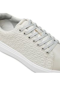 Calvin Klein Sneakersy Cupsole Lace Up Saff Mono HW0HW02103 Beżowy. Kolor: beżowy. Materiał: skóra #3