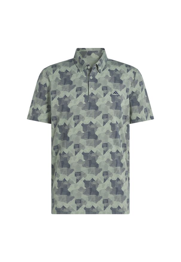 Adidas - Polo adidas Go-To Print. Typ kołnierza: polo. Kolor: zielony. Wzór: nadruk. Styl: sportowy, elegancki
