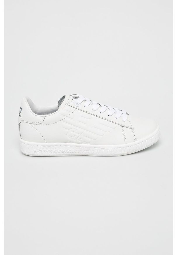EA7 Emporio Armani - Buty. Nosek buta: okrągły. Zapięcie: sznurówki. Kolor: biały. Materiał: guma