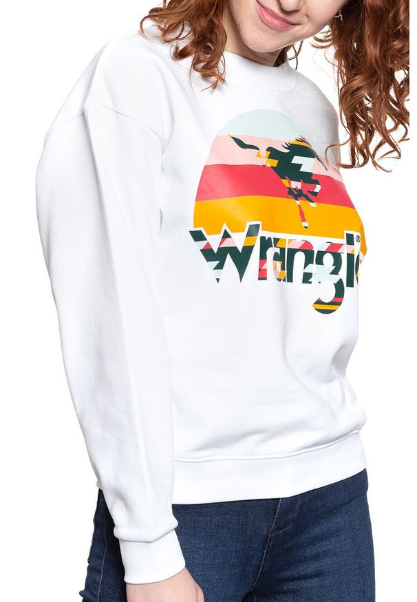 Wrangler - BLUZA WRANGLER 80´S RETRO SWEAT WHITE W6N0HO989 112130773. Styl: retro