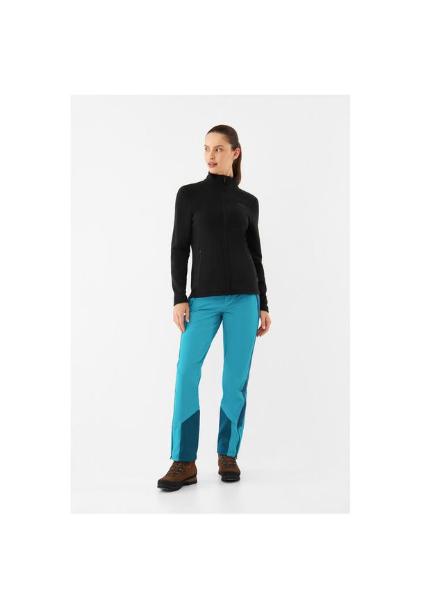 Bluza techniczna damska Viking Tesero Lady, polar. Kolor: czarny. Materiał: polar. Sport: turystyka piesza