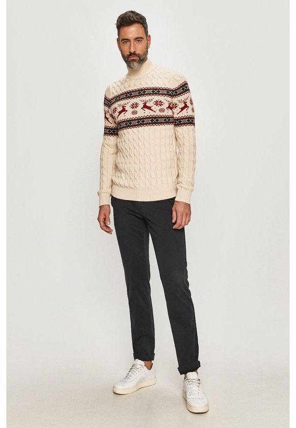 TOMMY HILFIGER - Tommy Hilfiger - Spodnie. Okazja: na co dzień. Kolor: niebieski. Styl: casual