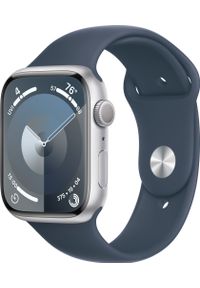 APPLE - Smartwatch Apple Watch 9 45mm GPS Silver Alu Sport M/L Niebieski (mr9e3qc/a). Rodzaj zegarka: smartwatch. Kolor: niebieski. Styl: sportowy