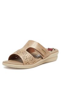 Go Soft Klapki LAH3T9092-5 Beżowy. Kolor: beżowy. Materiał: materiał #4