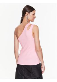 Remain Top Ribbed Jersey RM2216 Różowy Slim Fit. Kolor: różowy. Materiał: bawełna, jersey #5