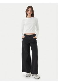 Calvin Klein Jeans Bluzka Monogram LV047A803G Biały Slim Fit. Kolor: biały. Materiał: bawełna #3