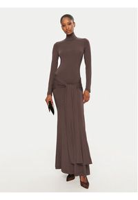 BARDOT Sukienka wieczorowa 59467DB Brązowy Slim Fit. Kolor: brązowy. Materiał: syntetyk. Styl: wizytowy #4
