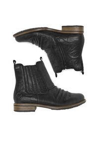 Rieker Botki 74855-00 Czarny. Kolor: czarny. Materiał: skóra #6