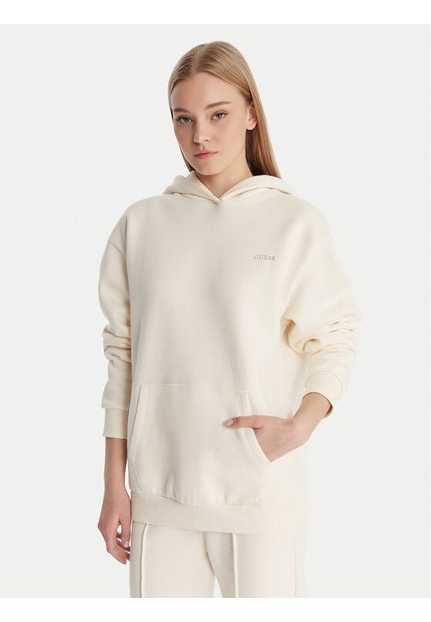 Guess Bluza V6RQ14 K9V31 Écru Regular Fit. Materiał: bawełna
