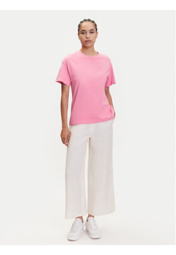 Marc O'Polo Denim T-Shirt 500 0006 825 Różowy Relaxed Fit. Typ kołnierza: polo. Kolor: różowy. Materiał: bawełna