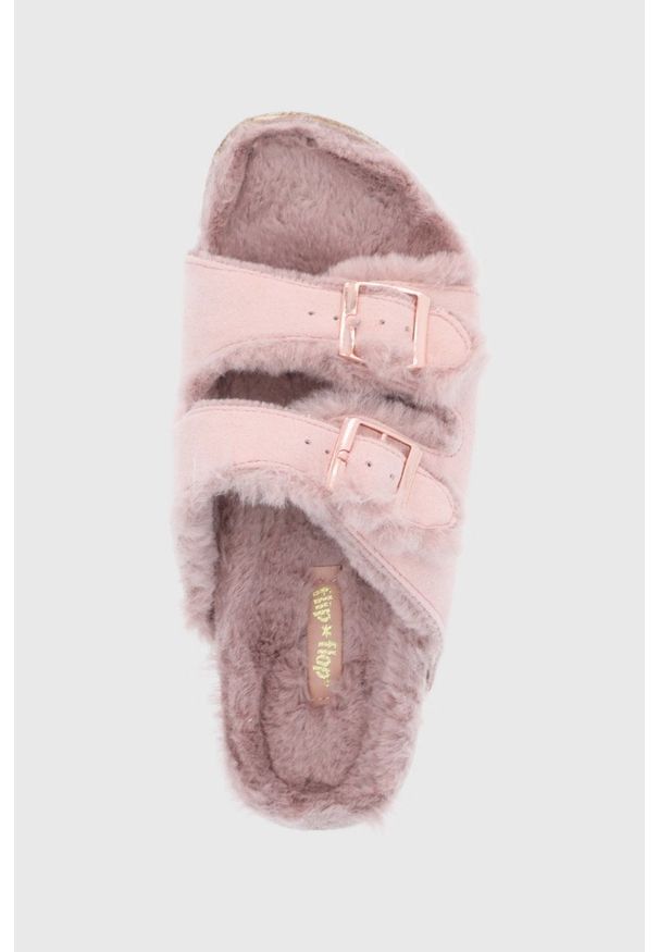 Flip*Flop Kapcie kolor różowy. Kolor: różowy. Materiał: guma, materiał. Wzór: gładki