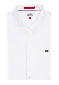 Tommy Jeans Koszula Oxford DM0DM09594 Biały Slim Fit. Kolor: biały. Materiał: bawełna