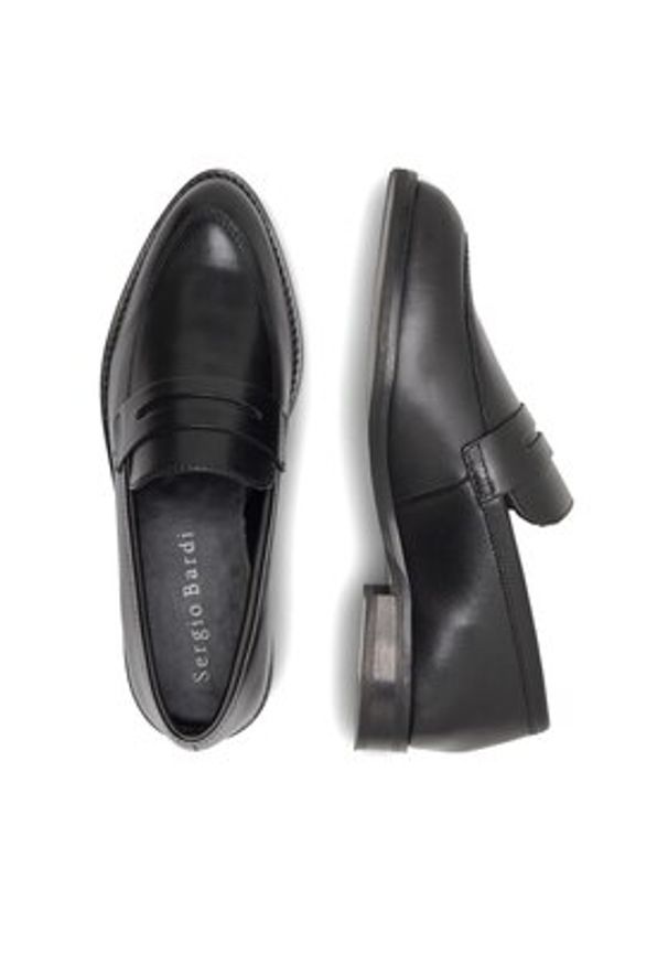 Sergio Bardi Mokasyny ARC-C1008-01SB Czarny. Kolor: czarny. Materiał: skóra